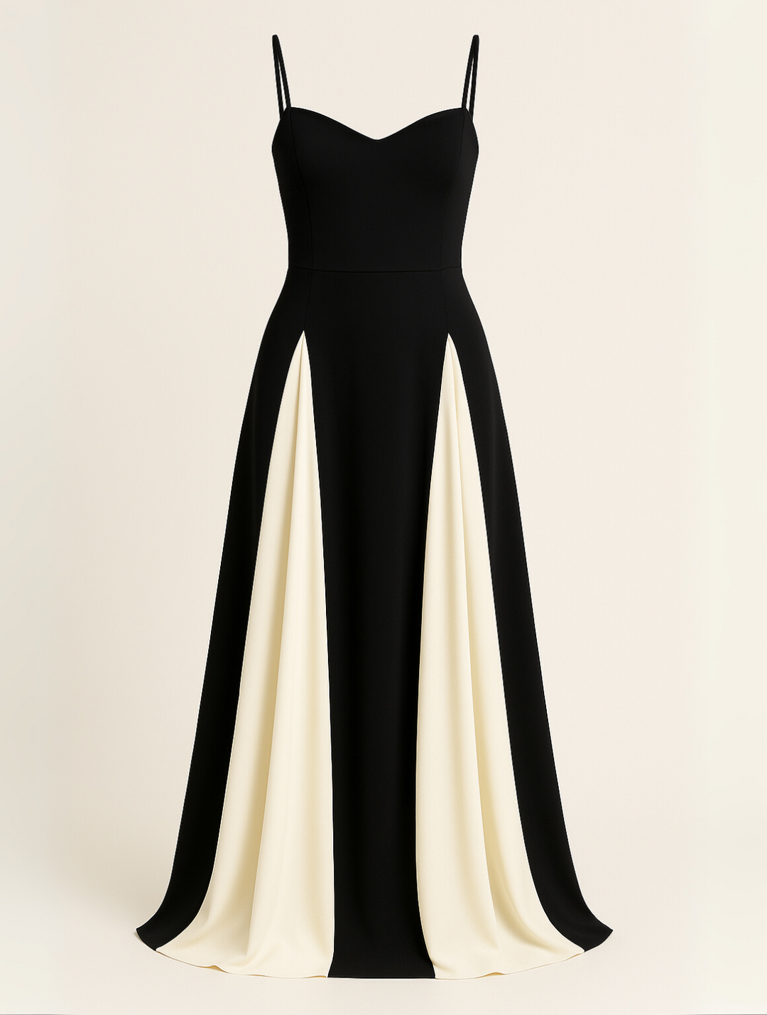 Graceful black maxi dress designed for women, offering a formal and elegant look for wedding guests.