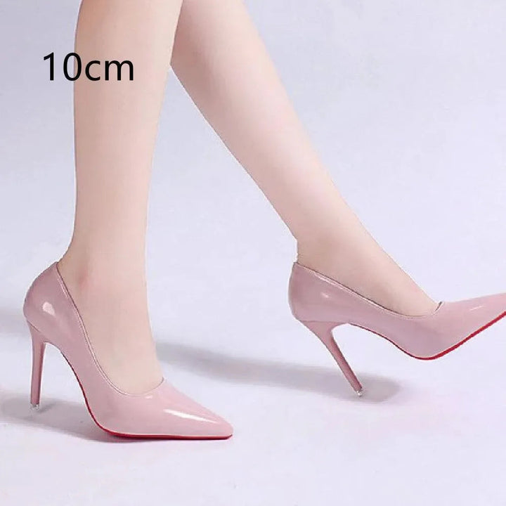 Fashionable round-toe stiletto heels for women, low cut & high heel design for a sophisticated look.