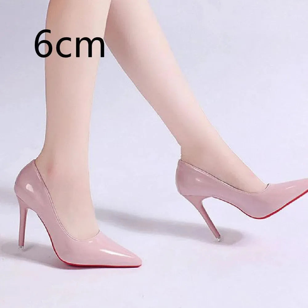 Timeless stiletto pumps: women's elegant high heels with low cut, round toe & sleek design.
