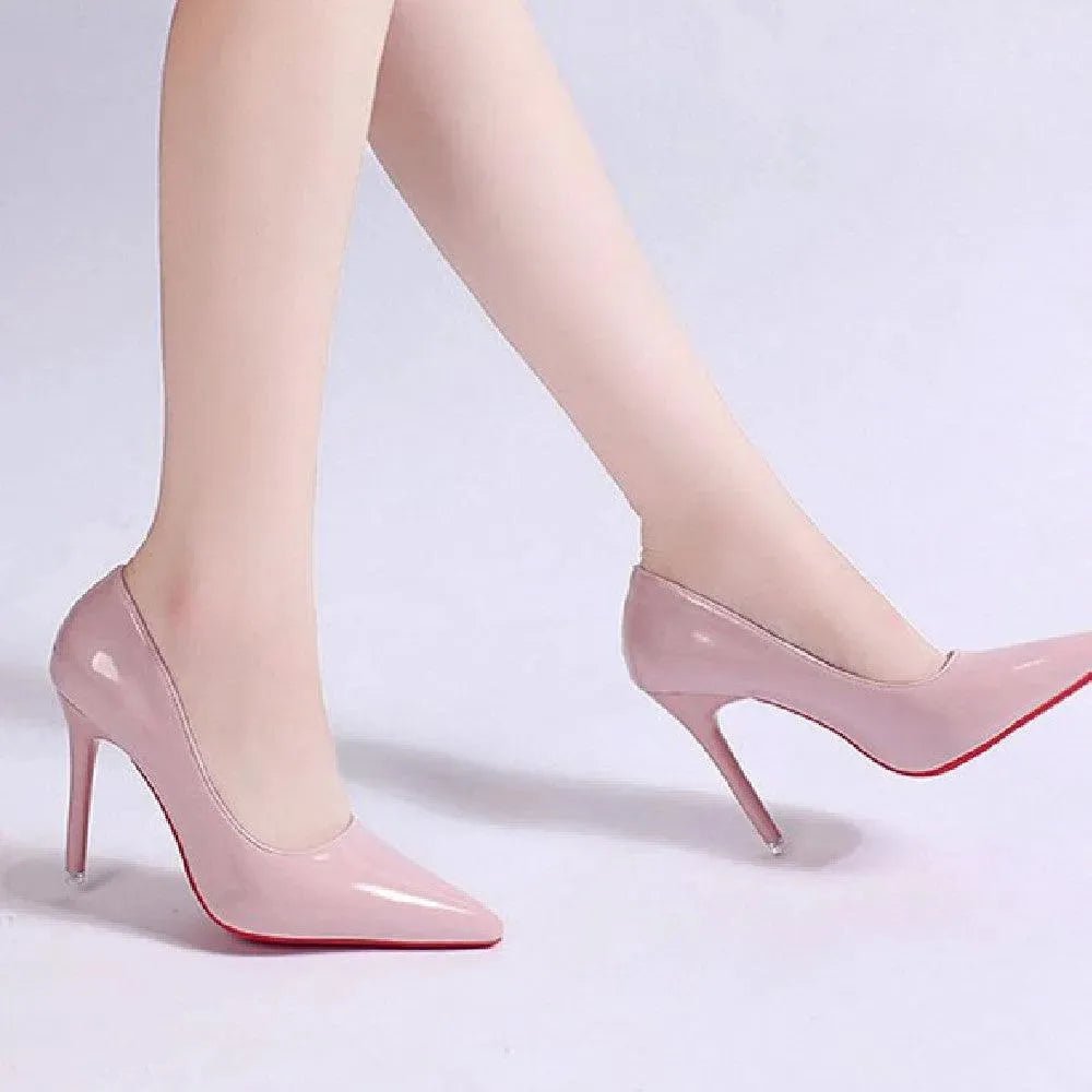 Versatile women's stiletto pumps, high heel, low cut, perfect for formal wear, office or evening parties.