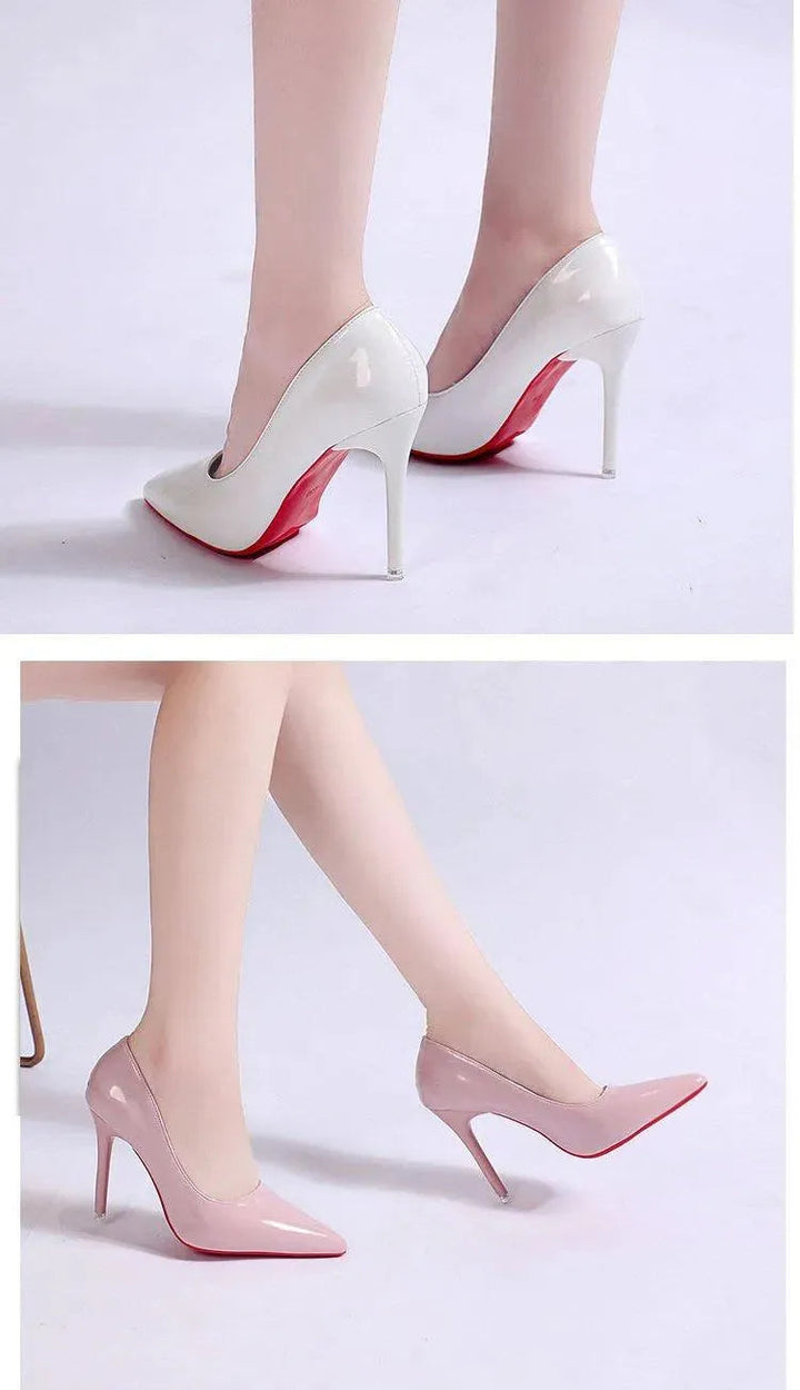Classic women's stiletto high heels, slip-on design, ideal for parties, office or everyday chic.
