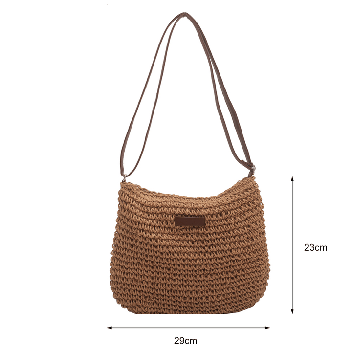 Women's elegant beige handbag, a versatile & functional everyday fashion accessory for comfort.