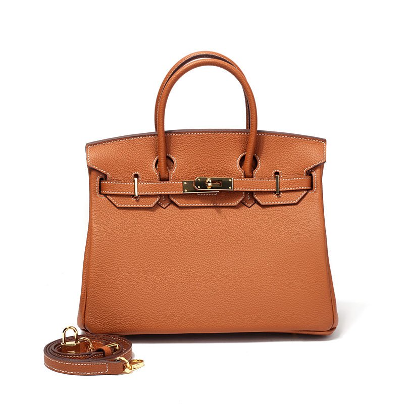 Women's genuine leather handbag, organized and stylish for everyday luxury.