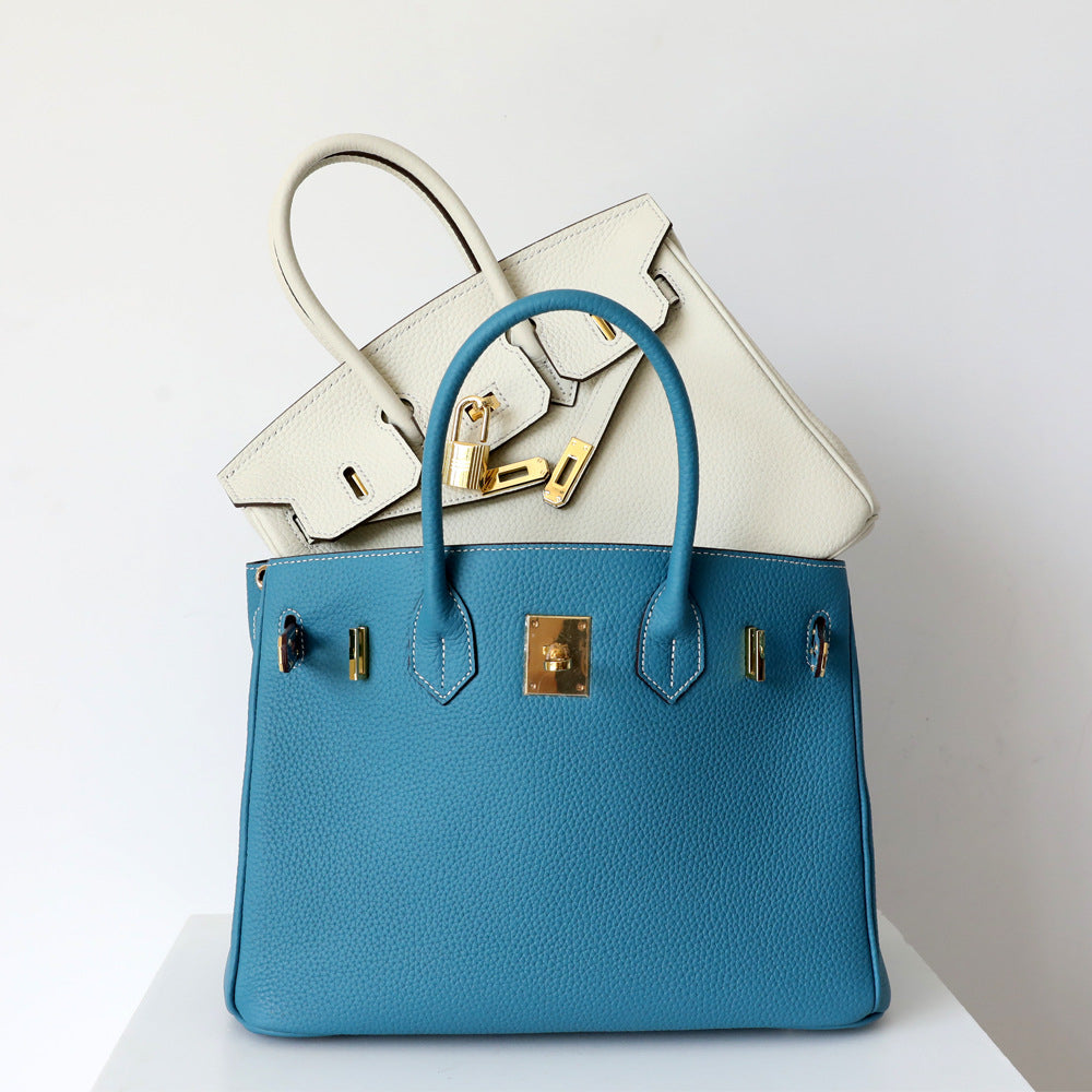 Sleek luxury women's leather handbag, a sophisticated everyday accessory.
