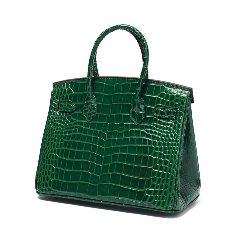 Everyday women's genuine leather handbag, a chic and organized luxury bag.