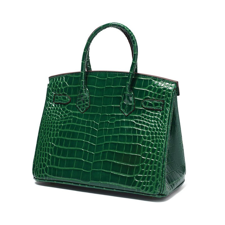 Everyday women's genuine leather handbag, a chic and organized luxury bag.