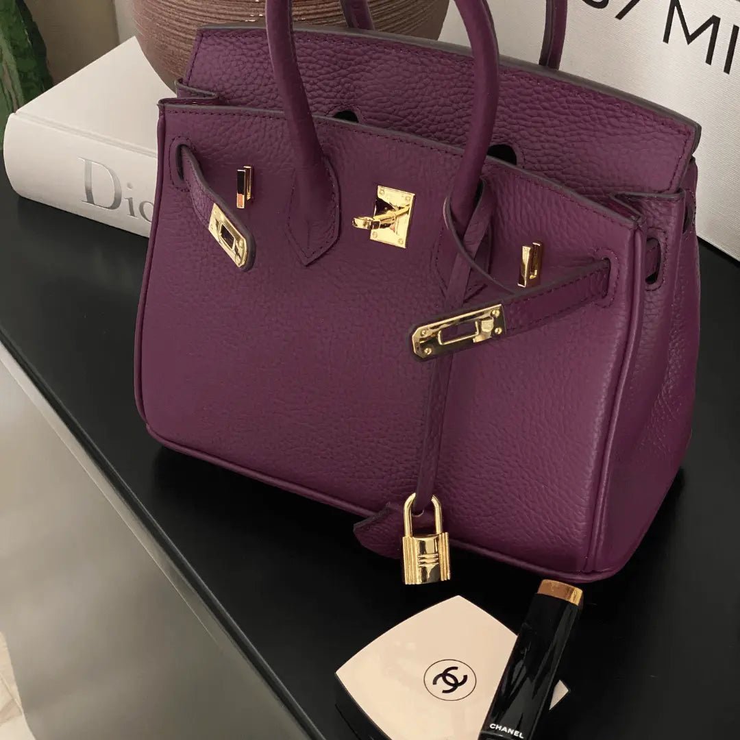 Timeless elegant women's leather bag, a genuine leather luxury fashion statement.