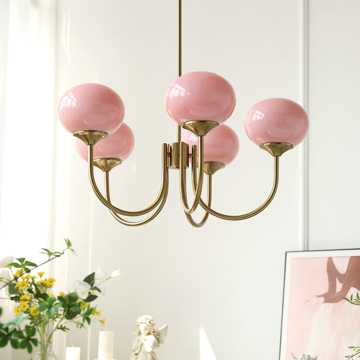 Elegant glass sphere pendant lamp for modern interiors.