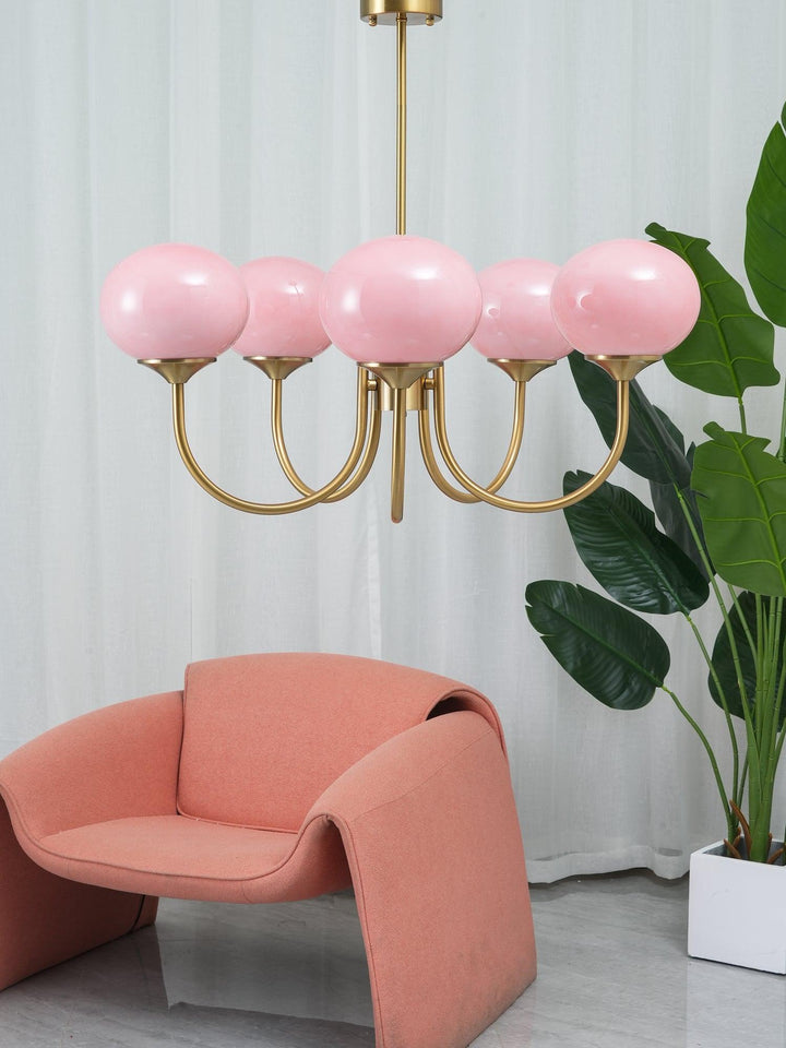 Sophisticated glass sphere pendant lamp for ambient lighting.
