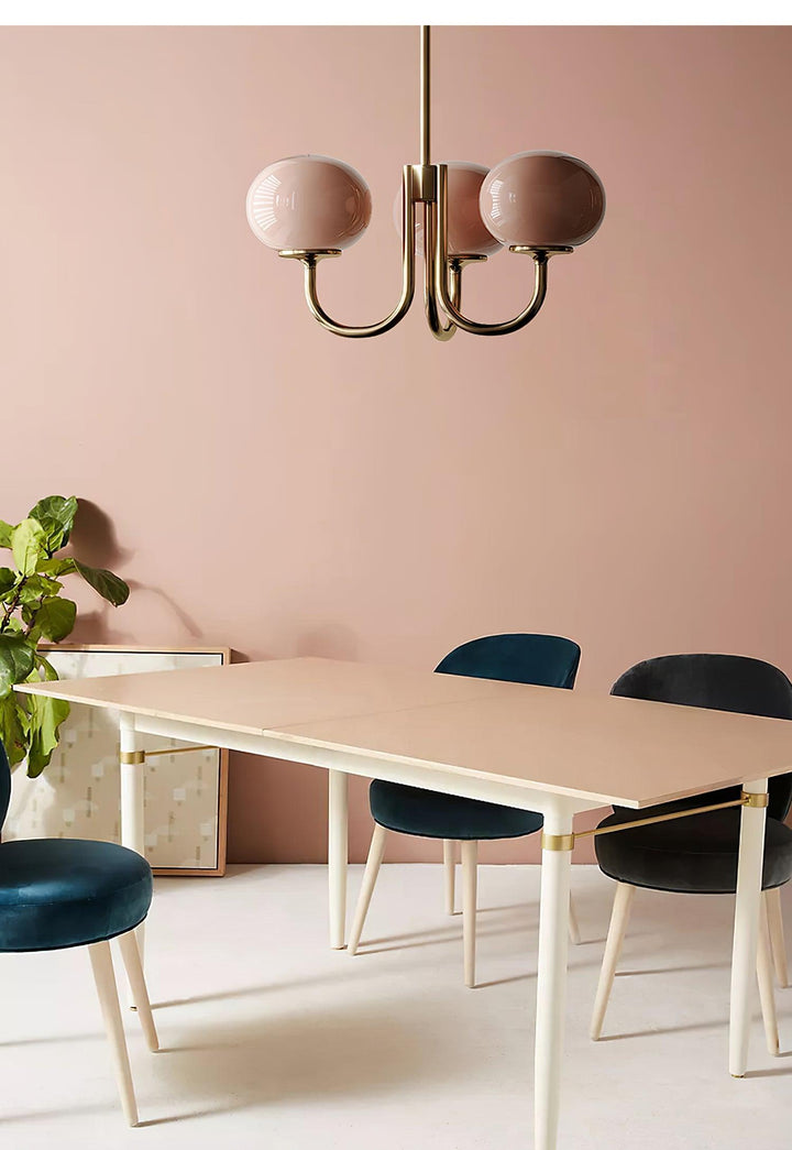 Chic glass sphere ceiling lamp in a minimalist design.