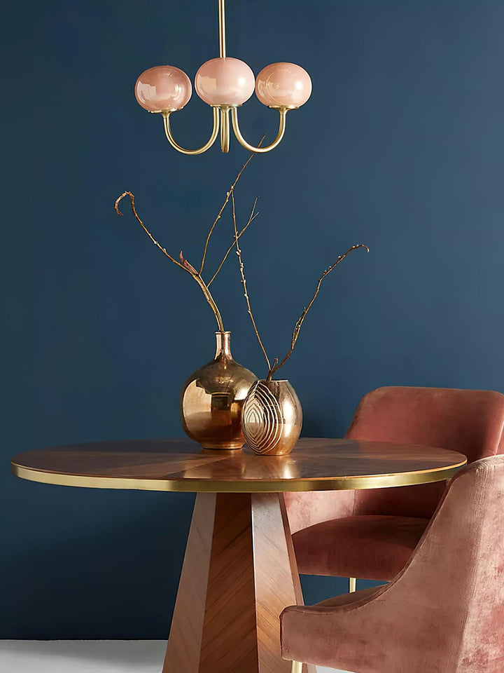Luxurious gold finish multi-sphere pendant light.