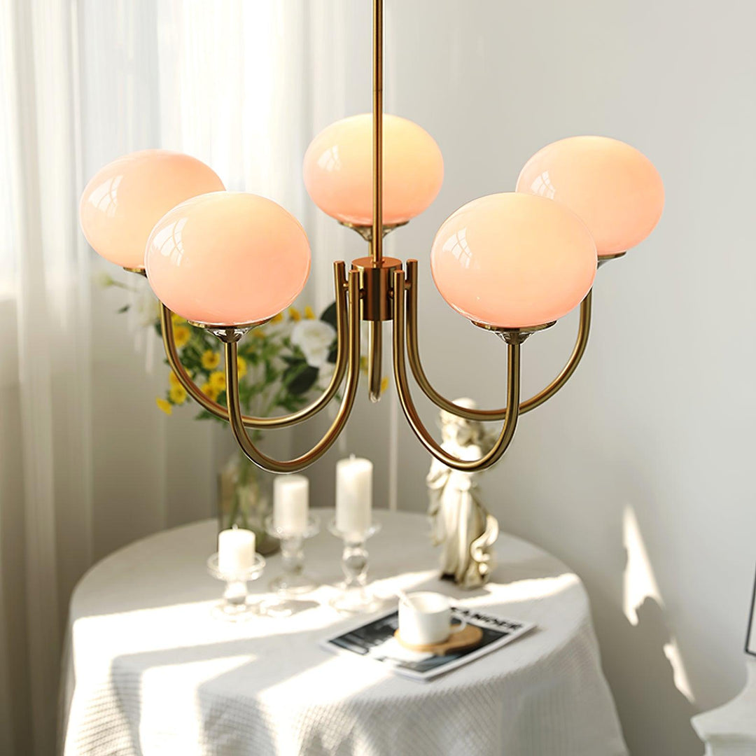 Stylish glass sphere pendant light, perfect for home decor.