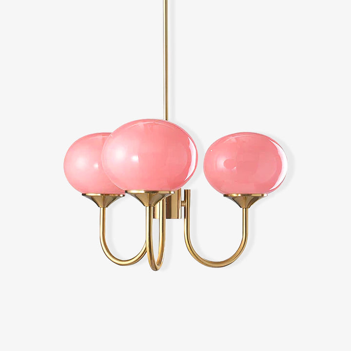 Elegant glass sphere pendant lamp, modern home decor light.