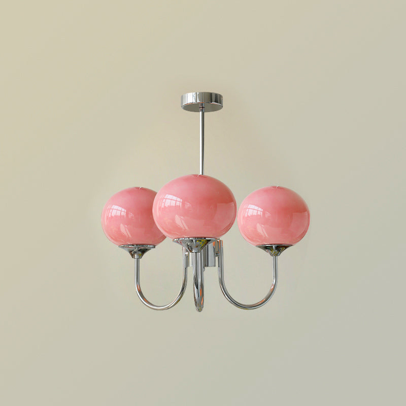 Modern living room light circle pendant, glass orbs.