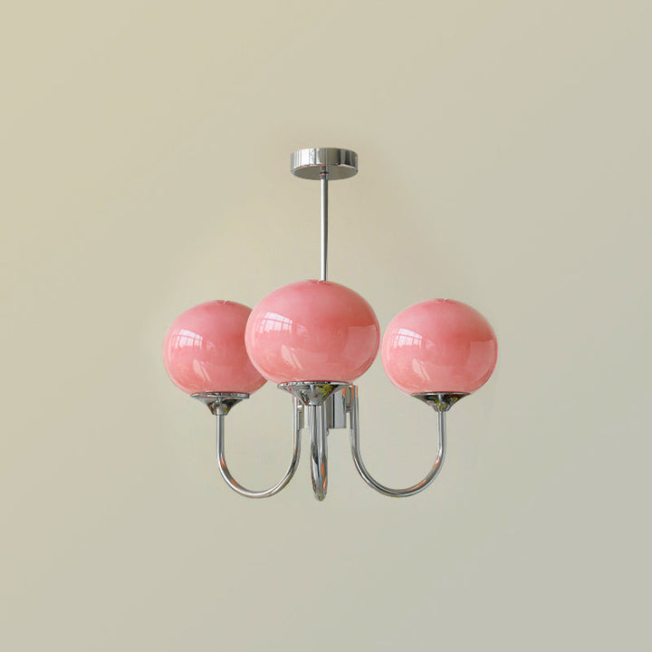 Modern living room light circle pendant, glass orbs.