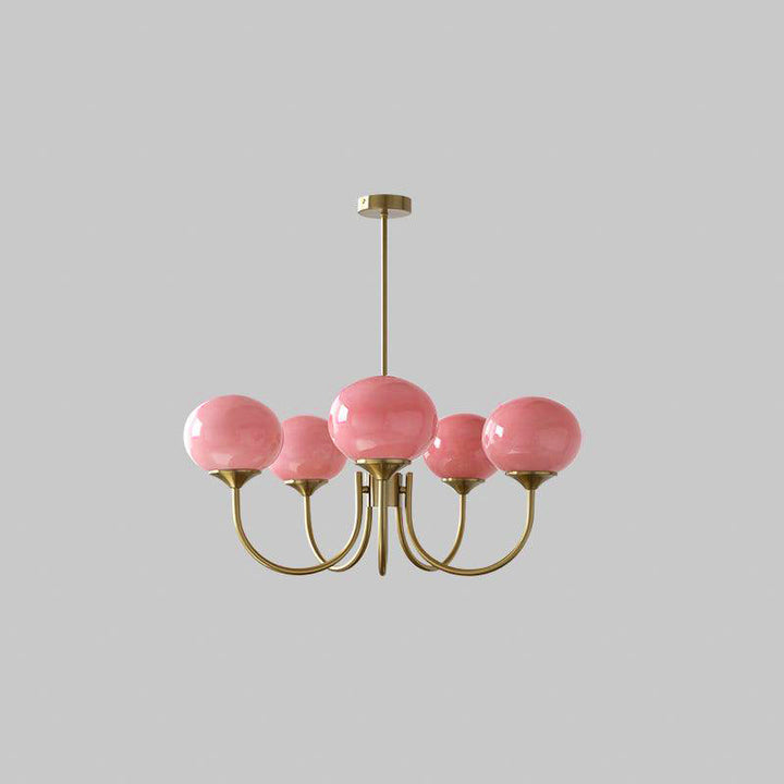 Artistic light circle pendant lamp, modern glass spheres.