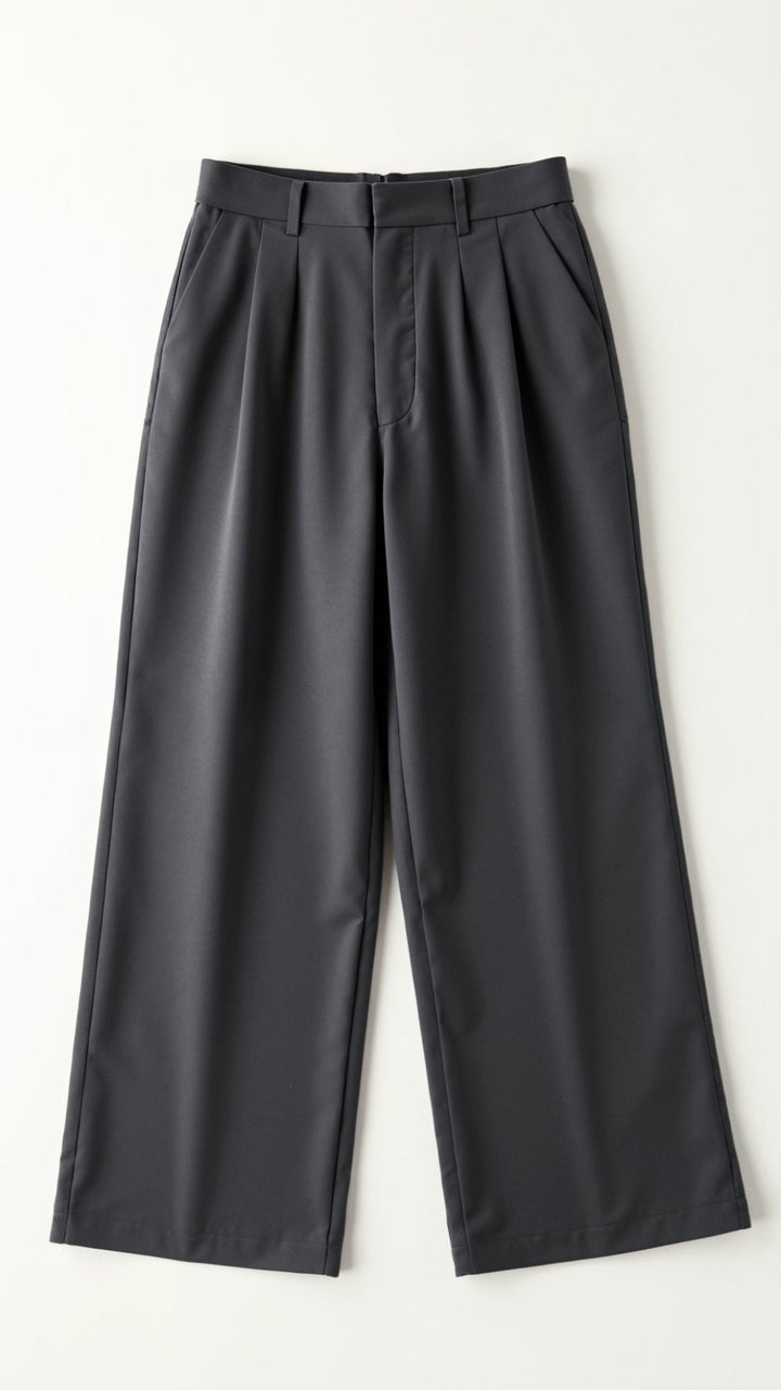 Women's high-waisted wide-leg casual pants in a earthy tone, perfect for comfortable daily wear.