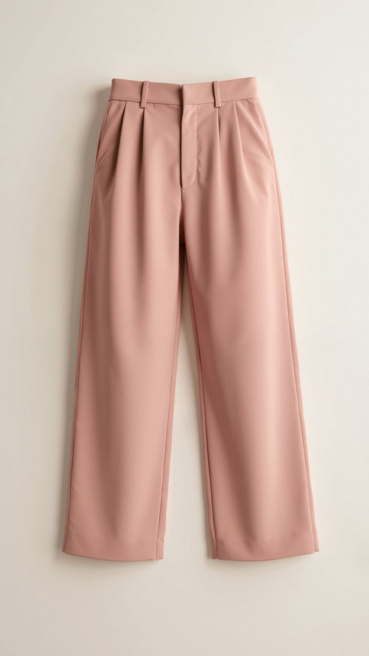 Comfortable high-waisted wide-leg trousers for women in a classic navy, excellent for officewear.