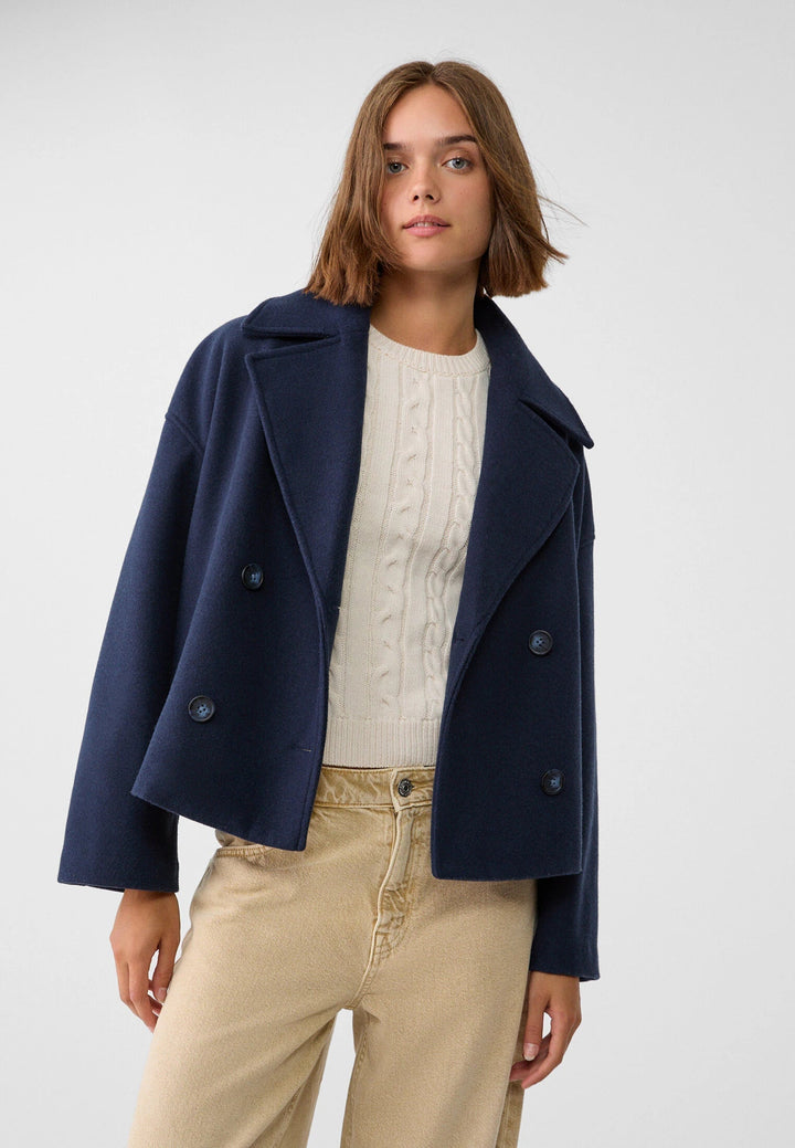 Tailored women's lightweight summer jacket. Double-breasted design for a smart & elegant silhouette.
