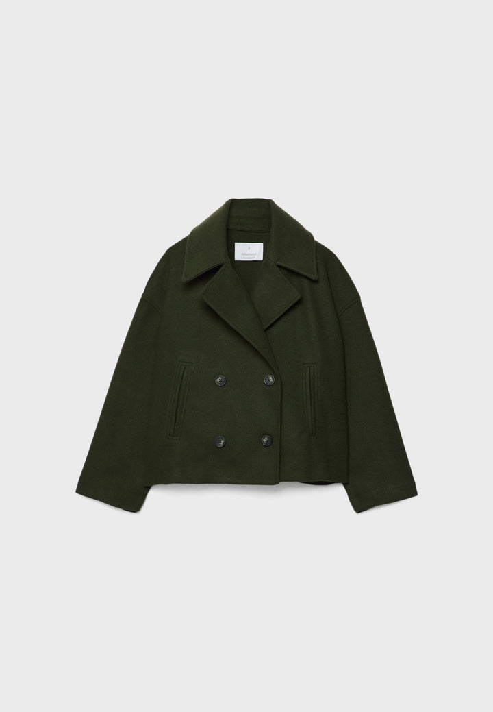 Elegant lightweight double-breasted women's summer jacket. Essential chic warm-weather outerwear.