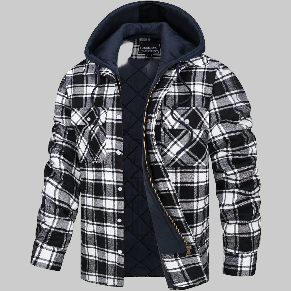 Stylish men's autumn jacket, a comfortable & elegant fall outerwear piece. Great for versatile layering in men's fashion.