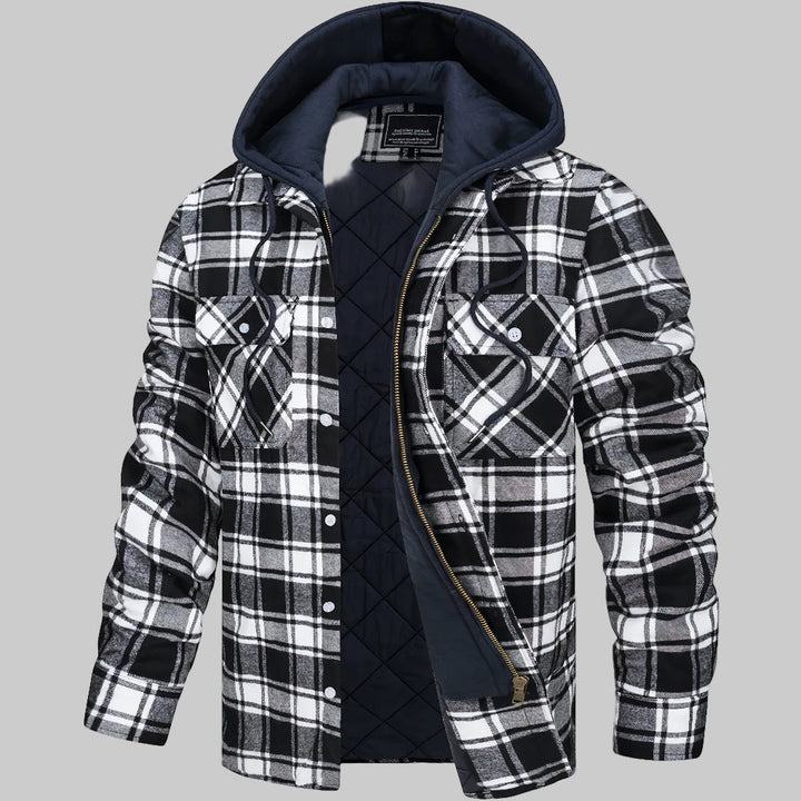 Stylish men's autumn jacket, a comfortable & elegant fall outerwear piece. Great for versatile layering in men's fashion.