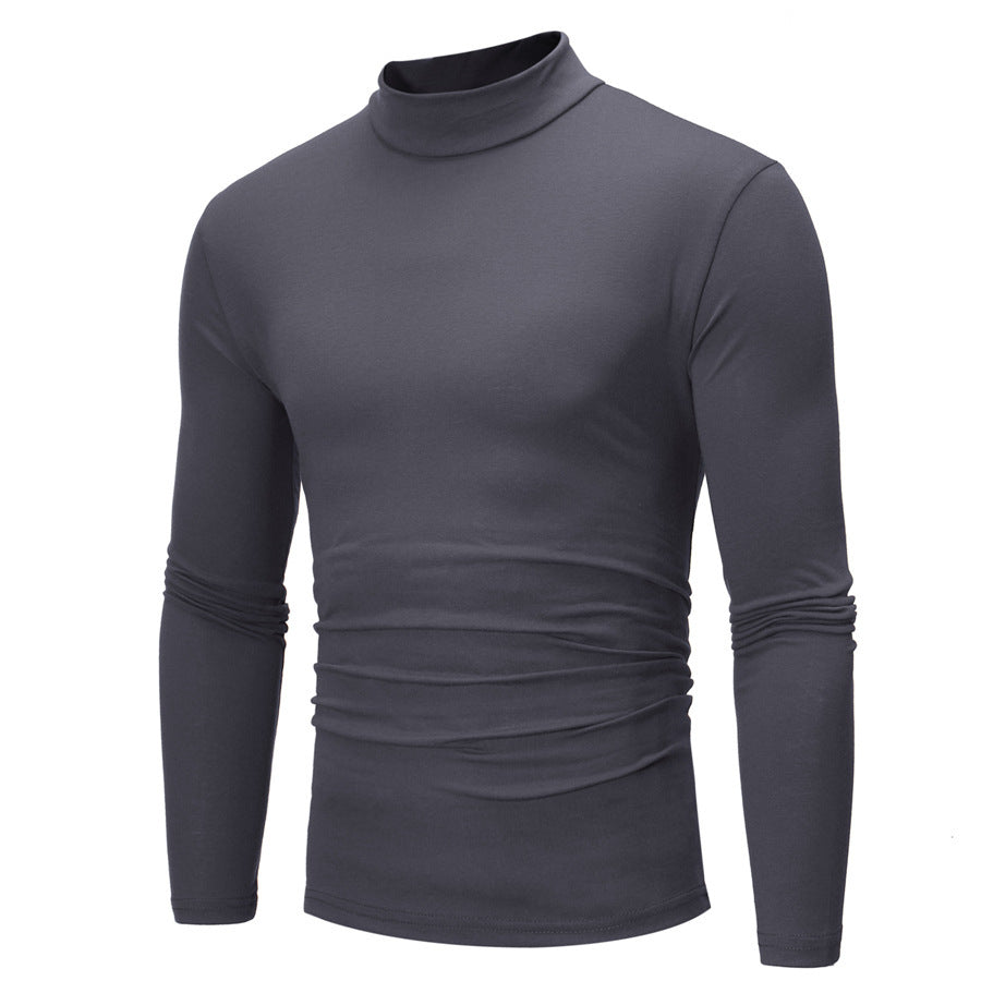Classic men's turtleneck t-shirt, a timeless wardrobe essential for elegant versatile style.