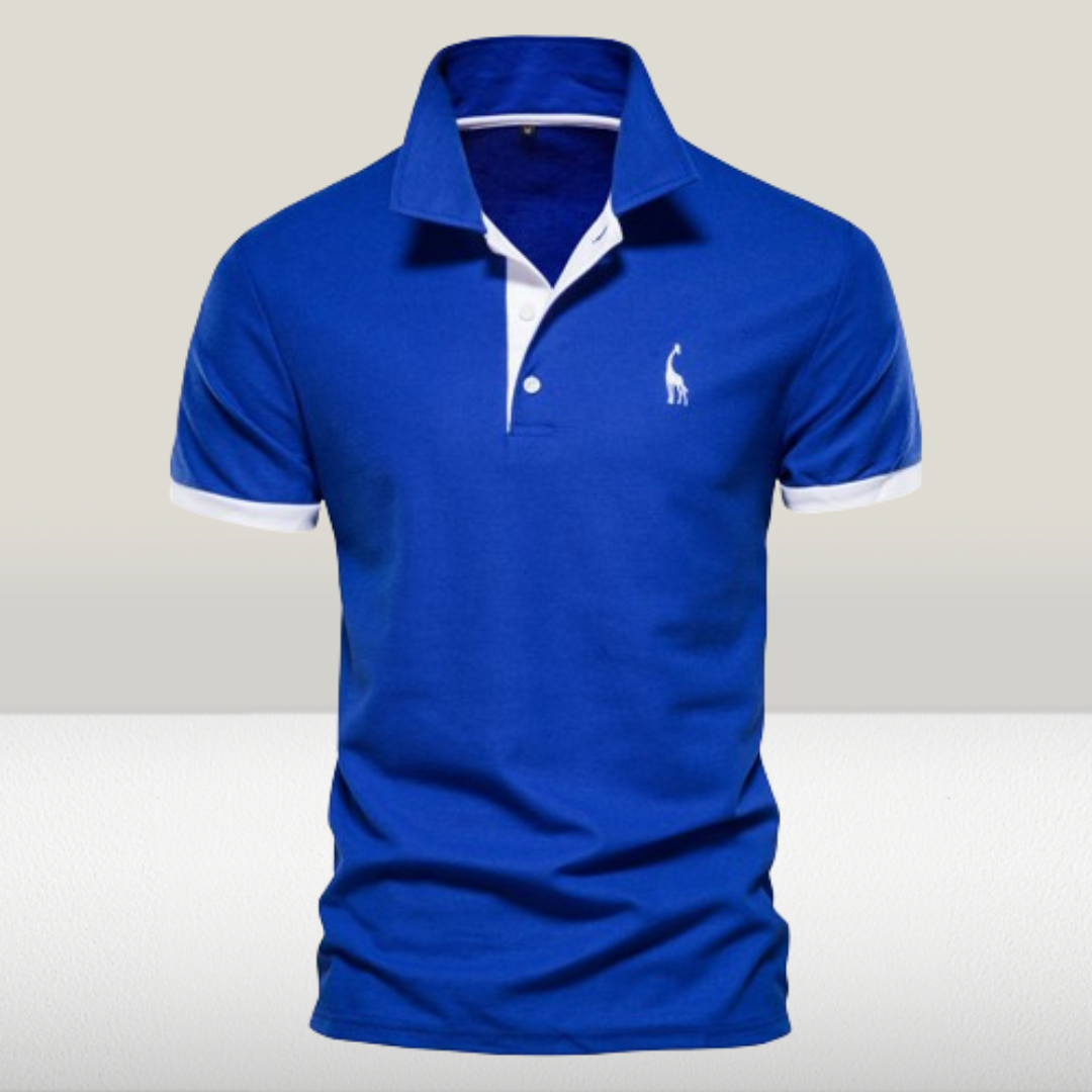 Men's elegant polo shirt, short sleeve, ideal for smart casual occasions. Comfortable and stylish.