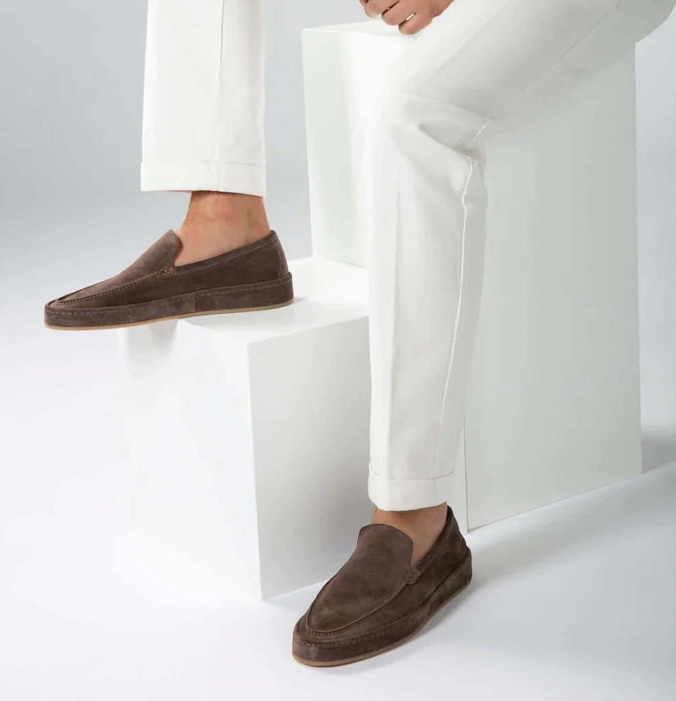 Stylish men's slip-on loafers, featuring a sleek design & cushioned sole for all-day smart casual comfort.