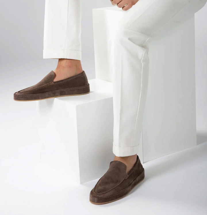 Stylish men's slip-on loafers, featuring a sleek design & cushioned sole for all-day smart casual comfort.