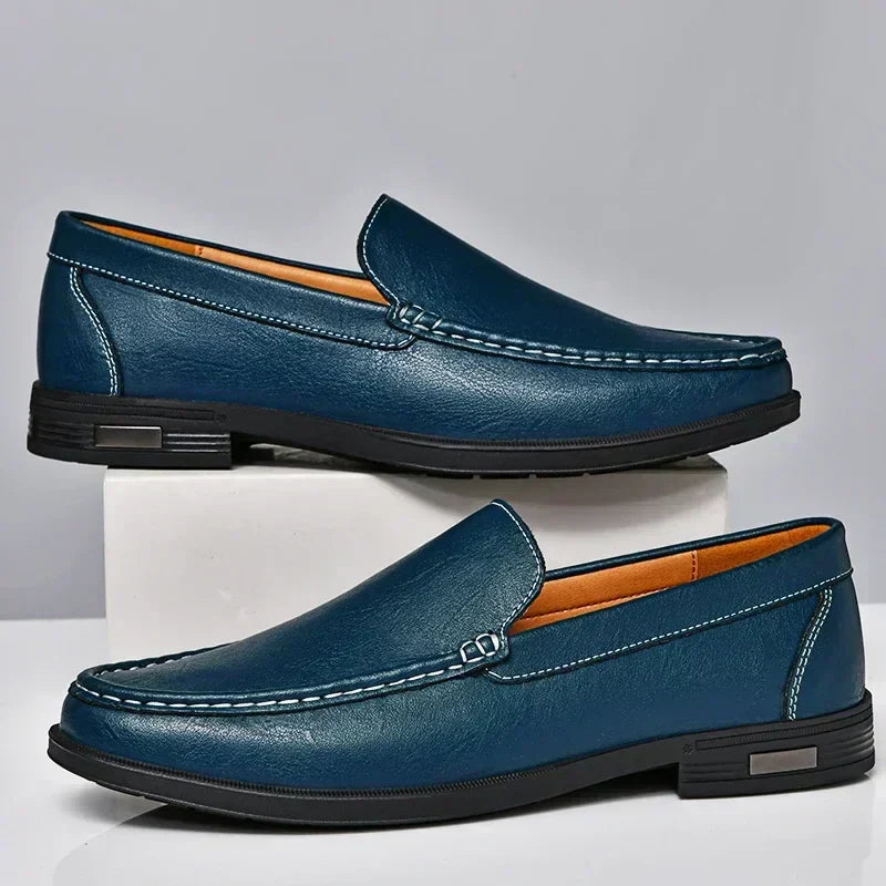 Comfortable men's fashion loafers, elegant slip-on shoes designed for all-day wear and classic style.