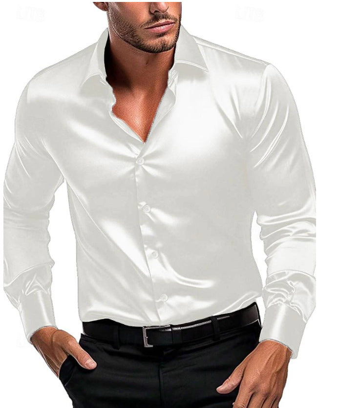 Versatile men's classic long-sleeve button-down shirt. Ideal for business, formal events, or smart casual style.