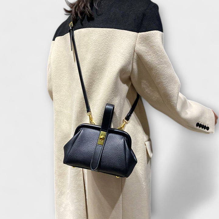Compact elegant mini handbag, perfect as a women's crossbody or top handle bag.