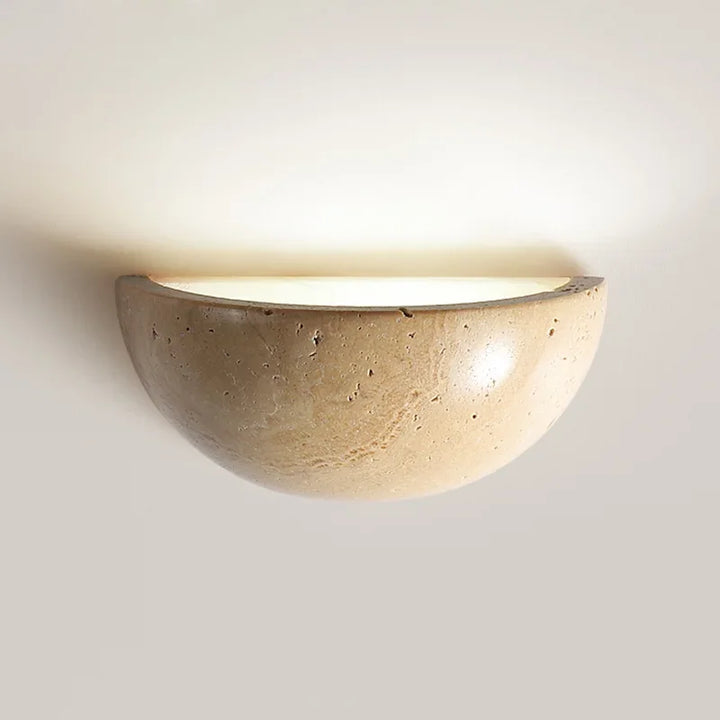 Elegant natural stone LED wall lamp, perfect for modern home decor, providing energy-efficient ambient lighting.