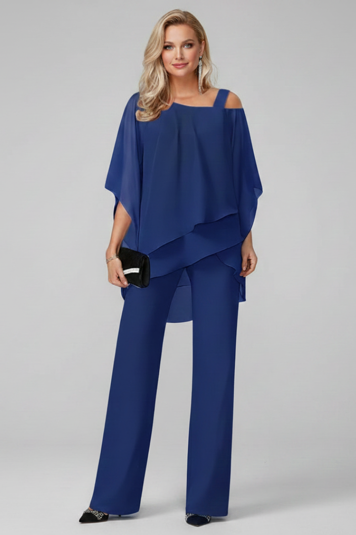 Elegant black off-shoulder wide-leg jumpsuit, a must-have for women's party and formal fashion.