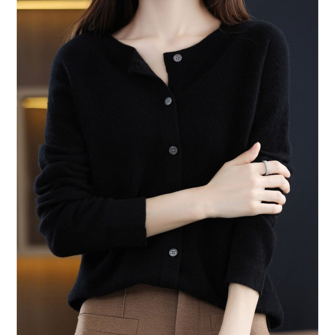 Everyday elegant women's open front cardigan, soft knit sweater for comfortable layering.
