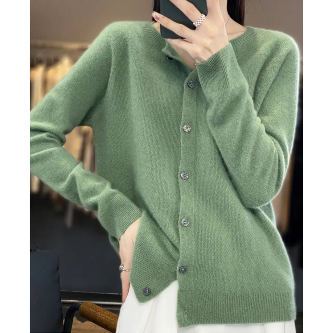 Women's elegant open front long sleeve cardigan sweater, a cozy versatile layering essential.