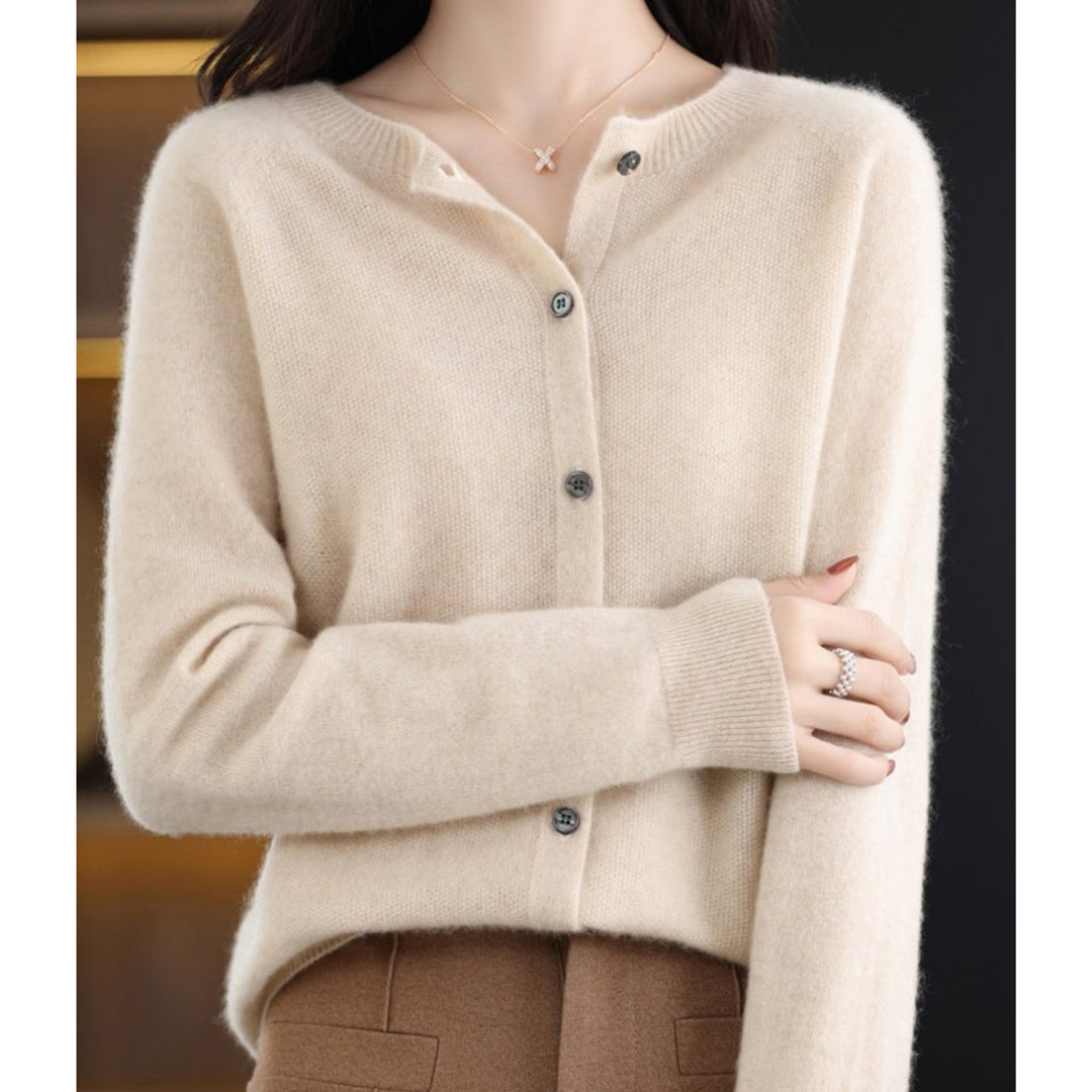 Versatile women's elegant open front sweater, a cozy long sleeve layering cardigan.