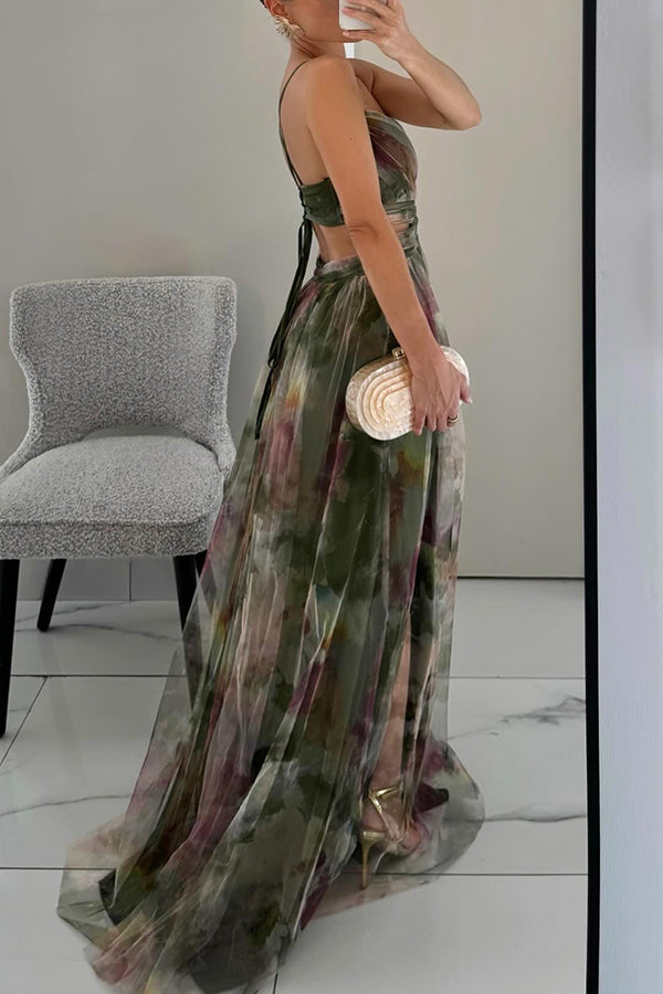 Women's long pleated dress, a casual chic summer fashion piece with elegant flow.