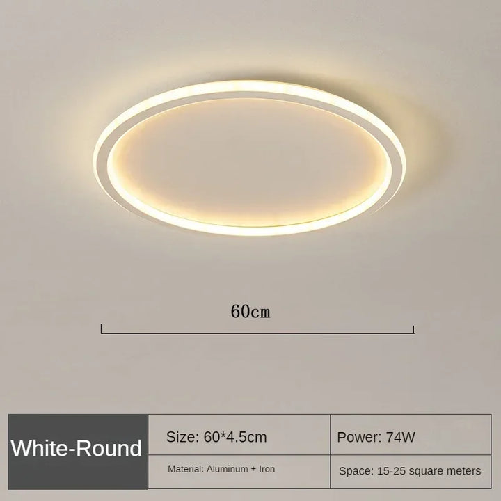 Elegant black round LED ceiling lamp, sophisticated choice for modern dining areas.