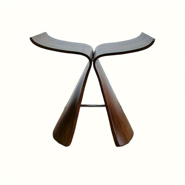 Timeless solid wood Butterfly Stool for living room & entrance. Elegant home decor and versatile furniture.