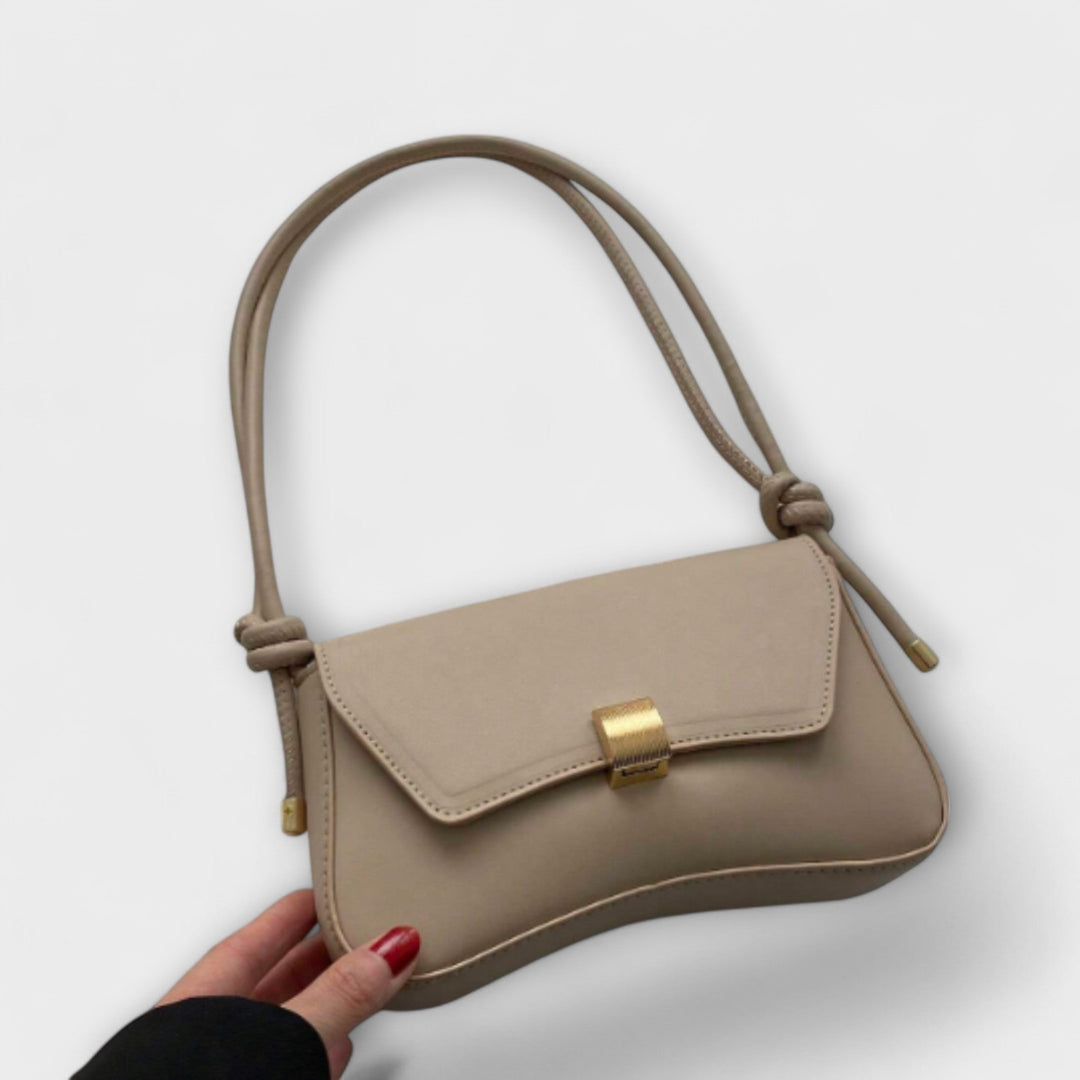 Elegant terracotta women's chic shoulder bag, fashion accessory