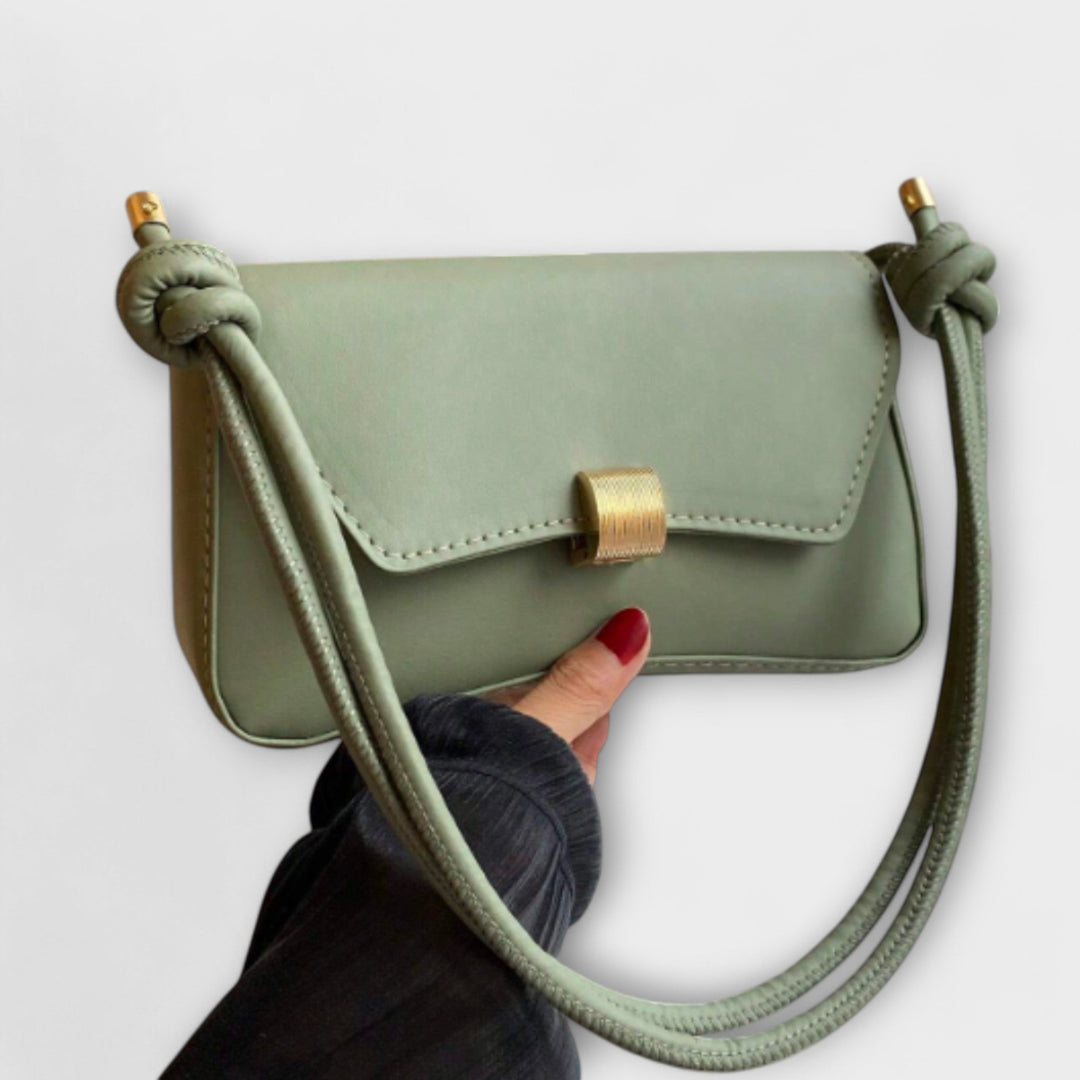 Chic green women's shoulder bag, elegant accessory for everyday
