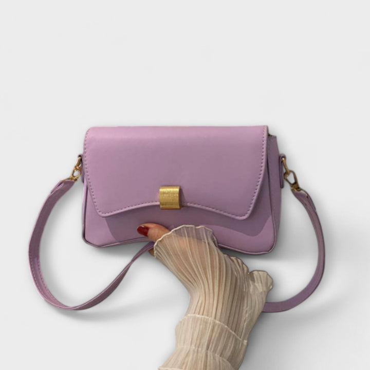 Women's chic shoulder bag in terracotta, sleek and fashionable