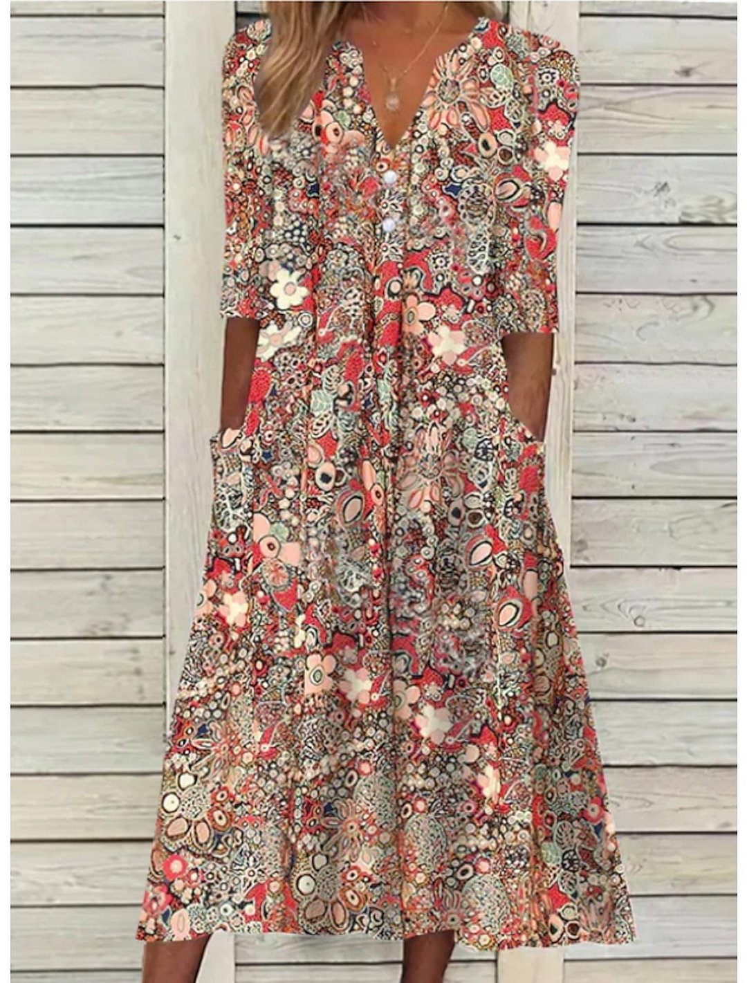 Elegant white V-neck midi dress for women, perfect for summer parties. Flattering and comfortable design.