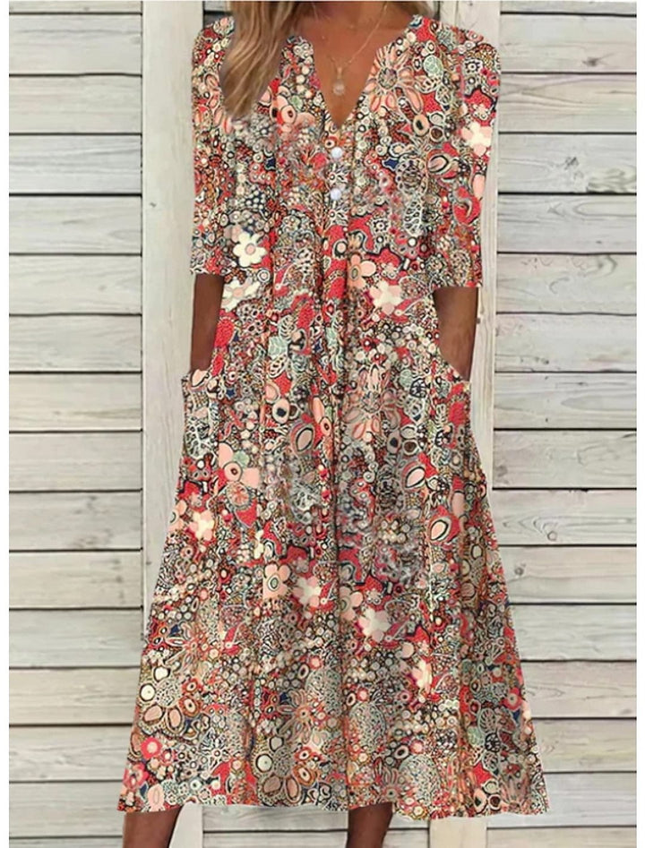 Elegant white V-neck midi dress for women, perfect for summer parties. Flattering and comfortable design.