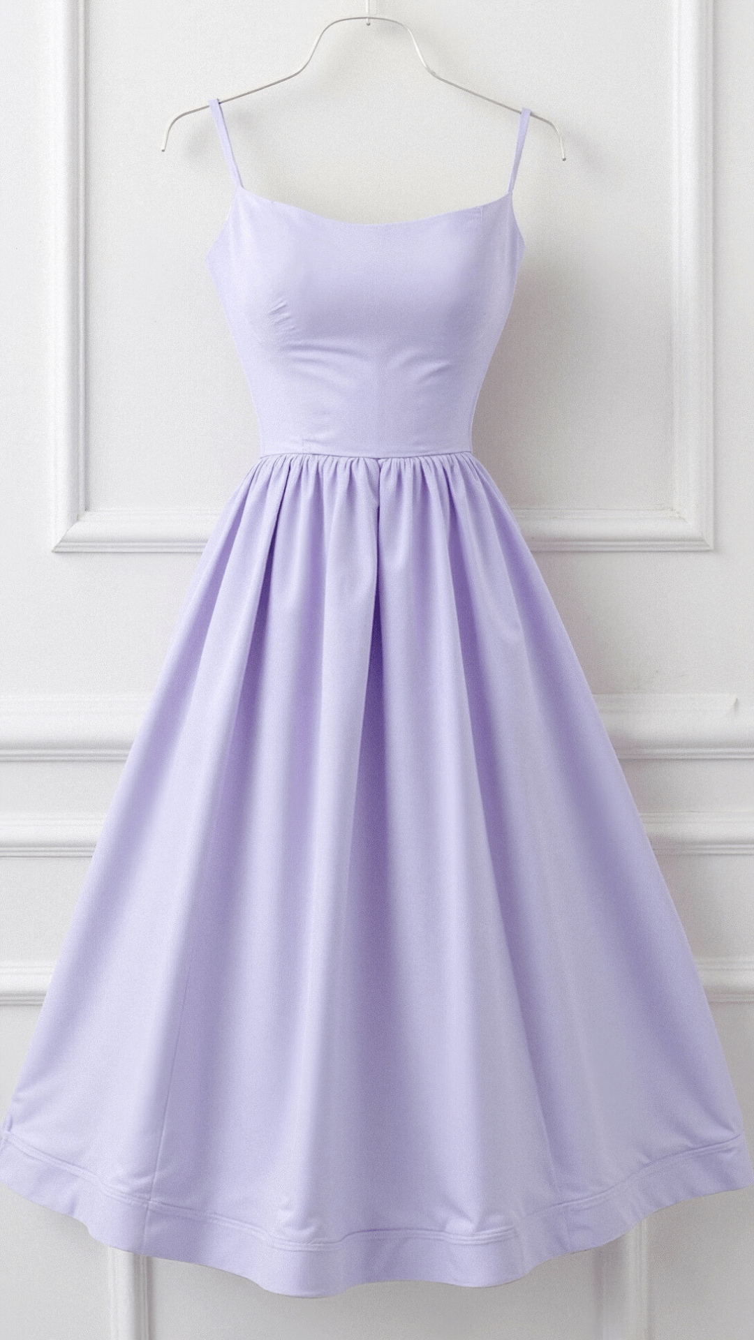 Women's classy A-line Ascot neck midi dress, ideal for achieving an elegant summer look