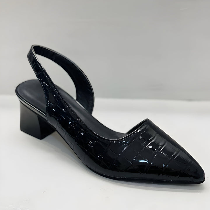 Chic women's pointed toe block heel pumps, offering both comfort and elegance for various occasions.