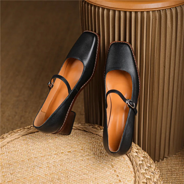 Chic and comfortable women's strap block heels, embodying spring elegance for any casual or dressy look.