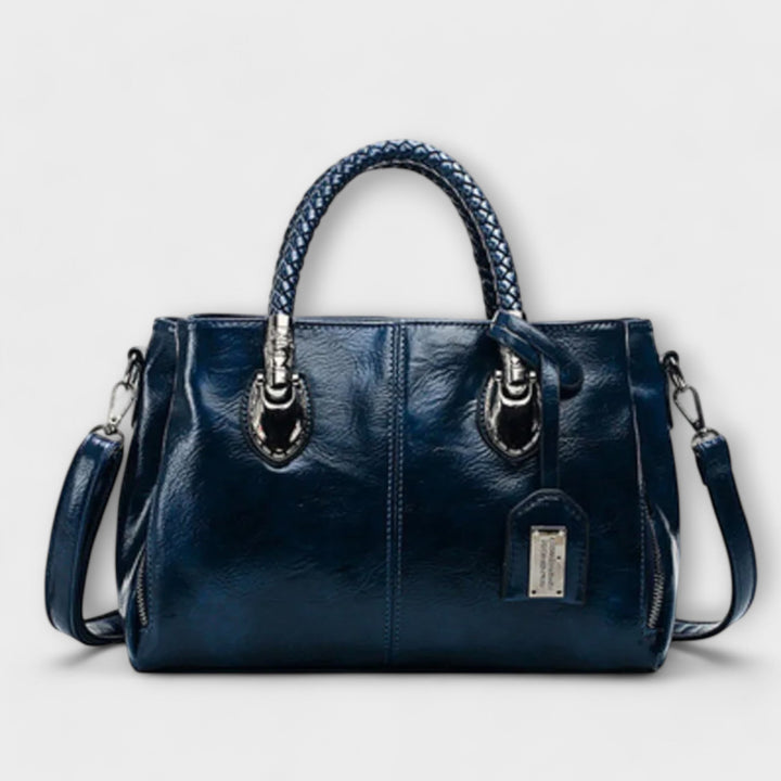 Women's accessory: spacious braided handle handbag, ideal for everyday elegance